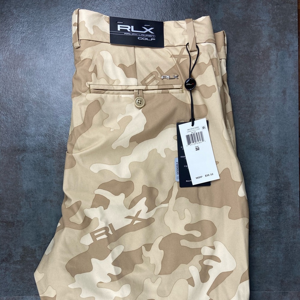 New ralph lauren rlx golf shorts camo Stretch 34